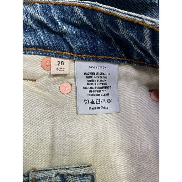 Grlfrnd 'Robin' Blue Cotton Midi Pencil Skirt Size 28 - Picture 5 of 5